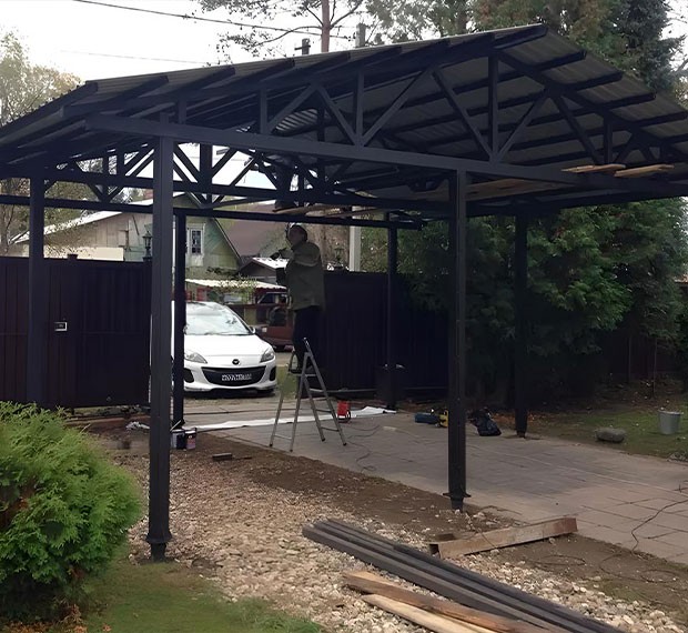 Винтовые сваи для навеса в Херсоне